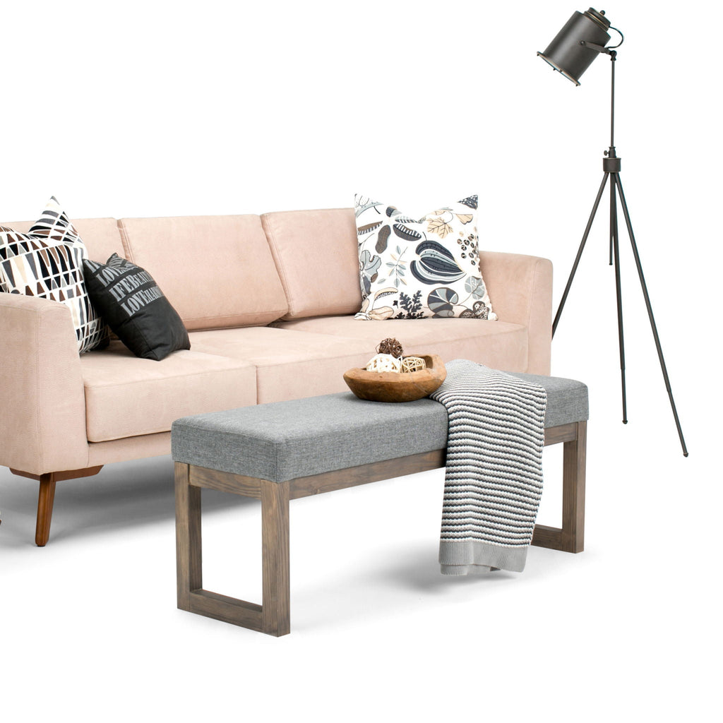 Milltown Upholstered Ottoman Bench with Versatile Design - Multiple Colors