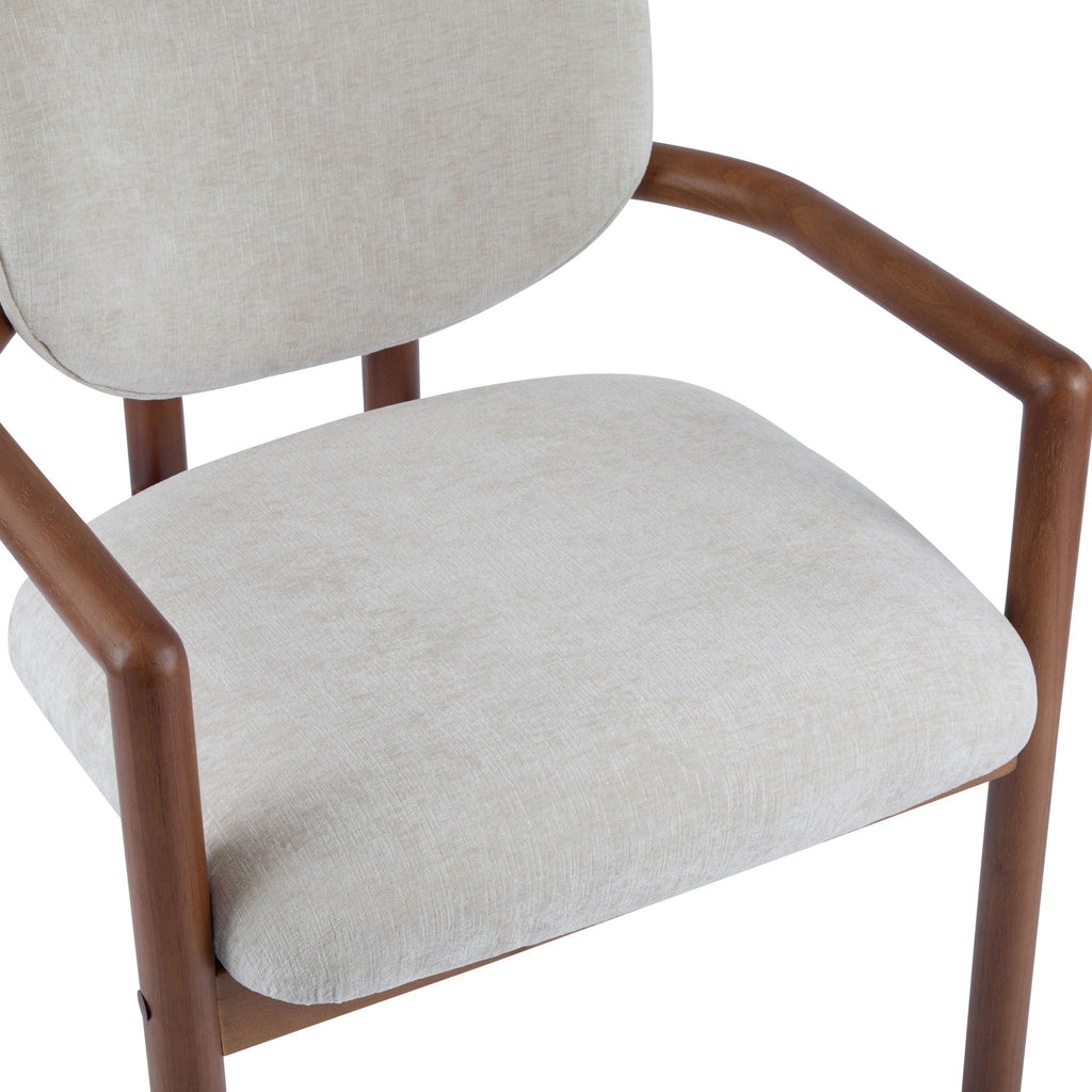 Upholstered Arm Dining Chairs (Set of 2)