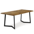 Watkins Dining Table with Solid Mango Wood Top - Dark Brown or Light Brown