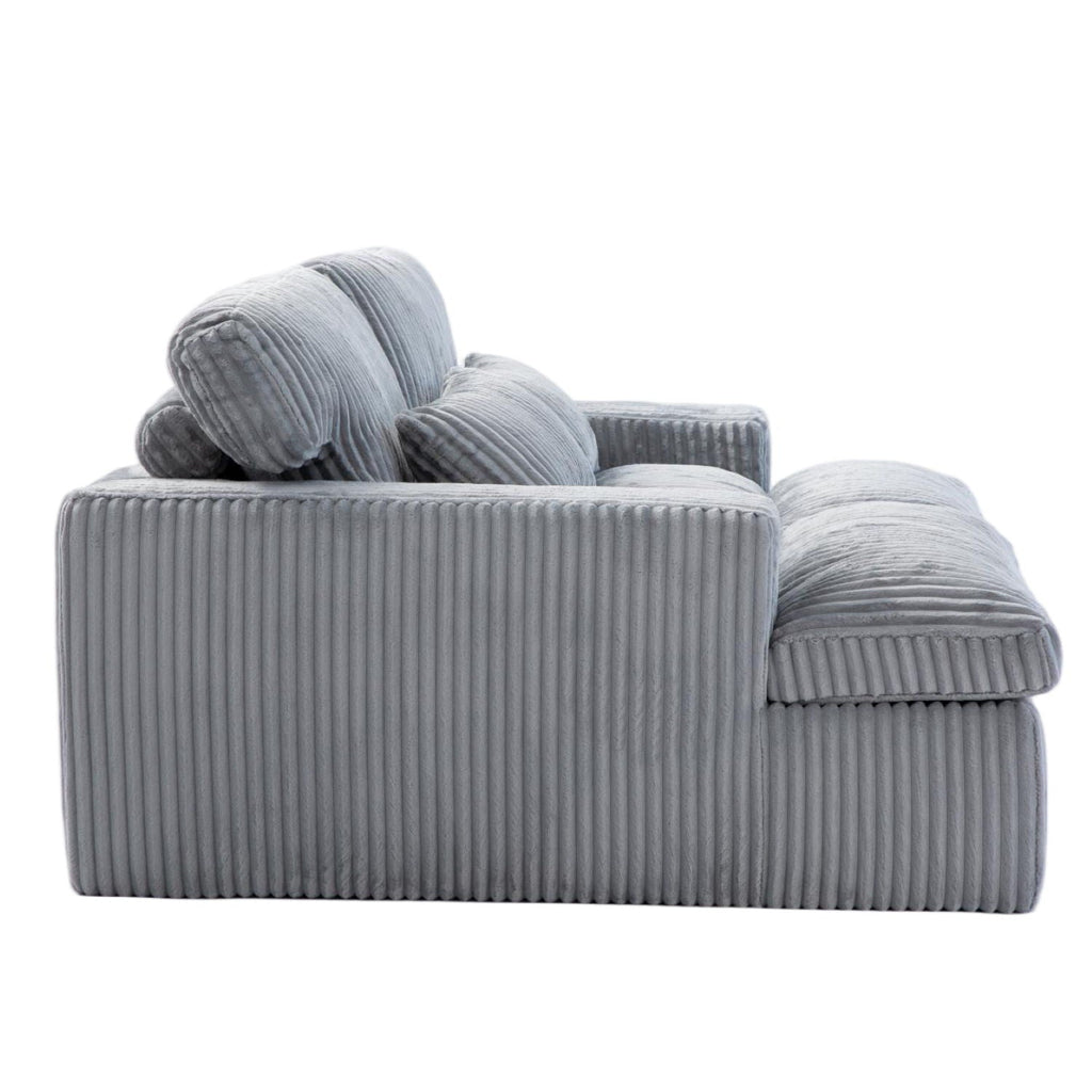 Double Chaise Lounge Chair, Oversized Upholstered Sleeper Cloud Couch