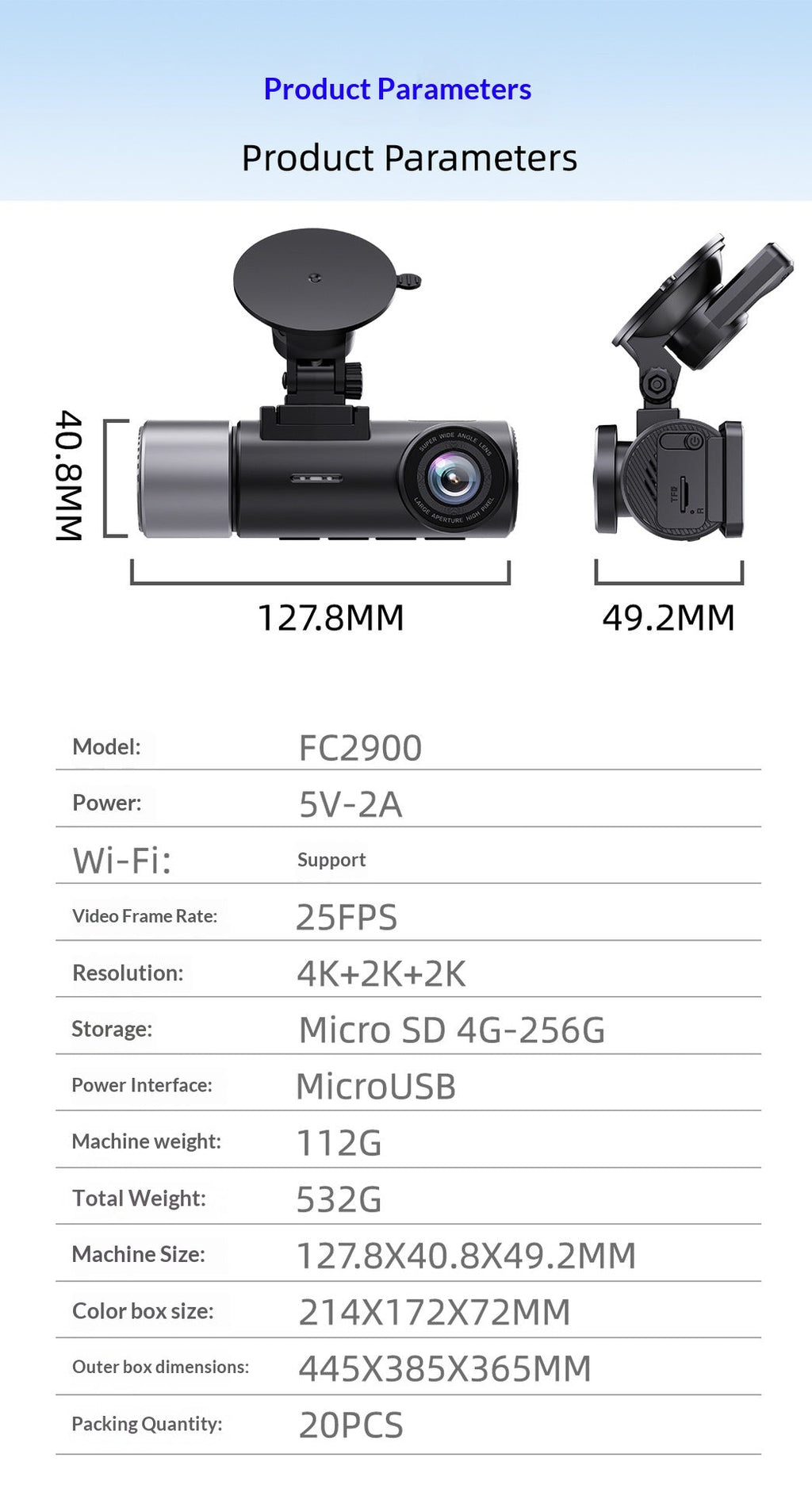 High-definition 3-in-1 4K Dash Camera With Rear And Front Recording Capabilities