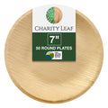 7" Inch Round Natural Disposable Bamboo Plate