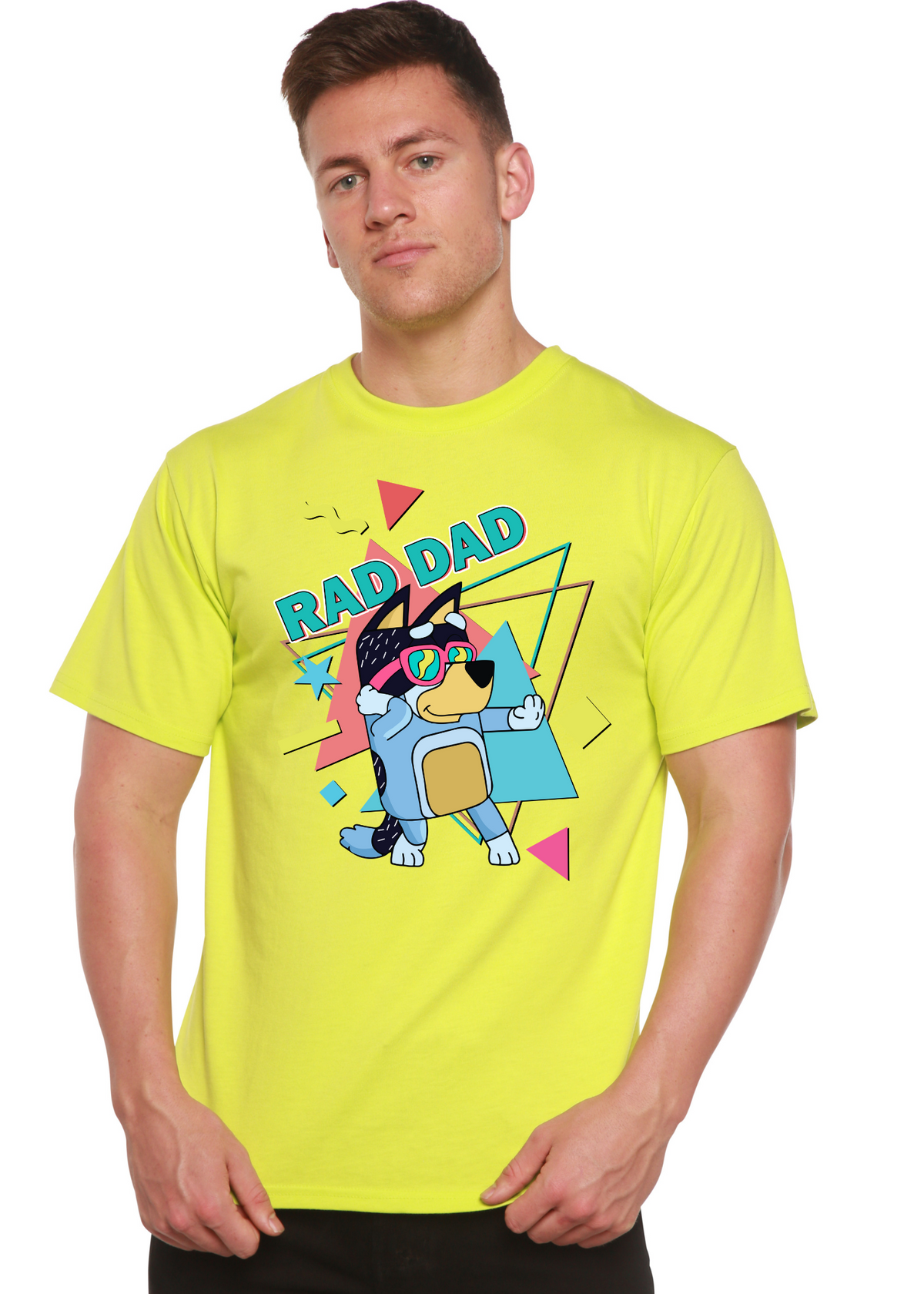 Rad Dad Bluey Men's Bamboo Short Sleeve Graphic T-Shirt