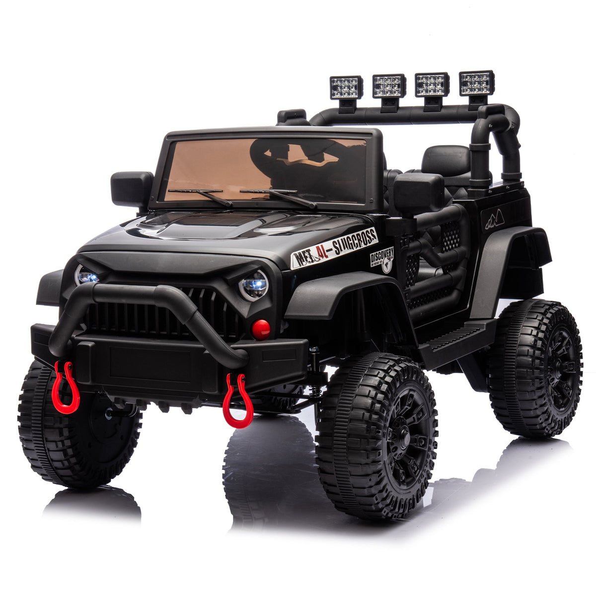 24V Kids Ride On Car with Remote Control and Bluetooth - Black