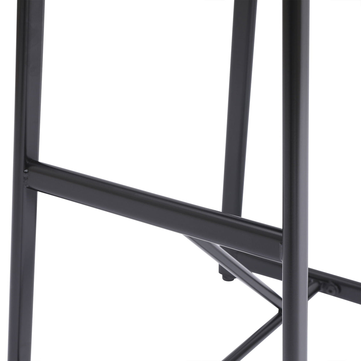 Modern Bar Stools with Backrest for Kitchen – Set of 3 – White or Black