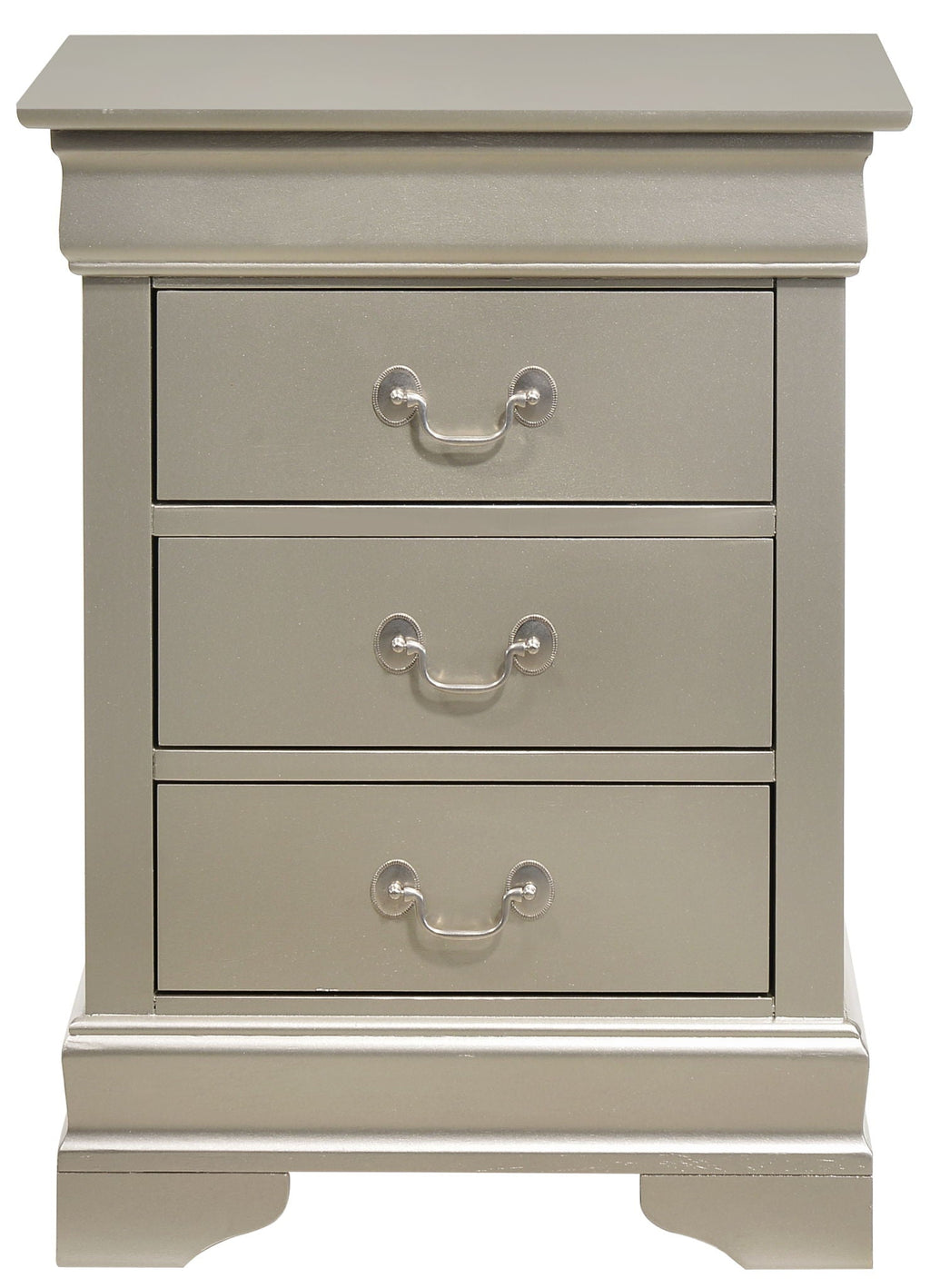 Louis Phillipe Wood Nightstand with Storage Drawers - Multiple Colors