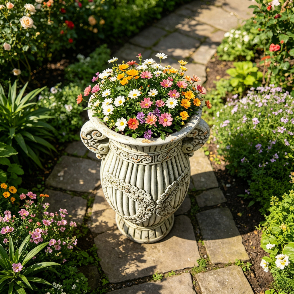 MGO Garden Planter with Drainage Hole - Rust Finish