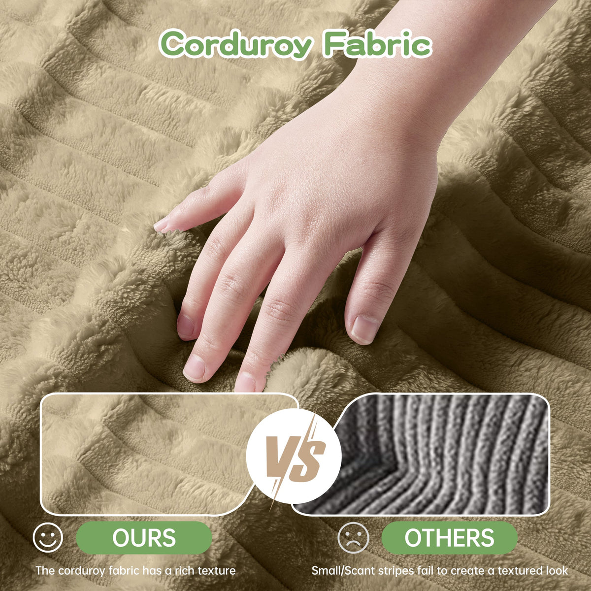 Modern Slipcovered 2-Seat Sofa Couch with Removable Covers - Camel Corduroy