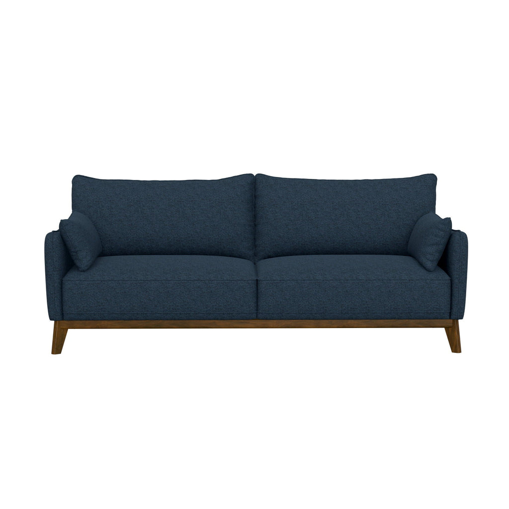 Sofa Wide With Attached Legs - Blue