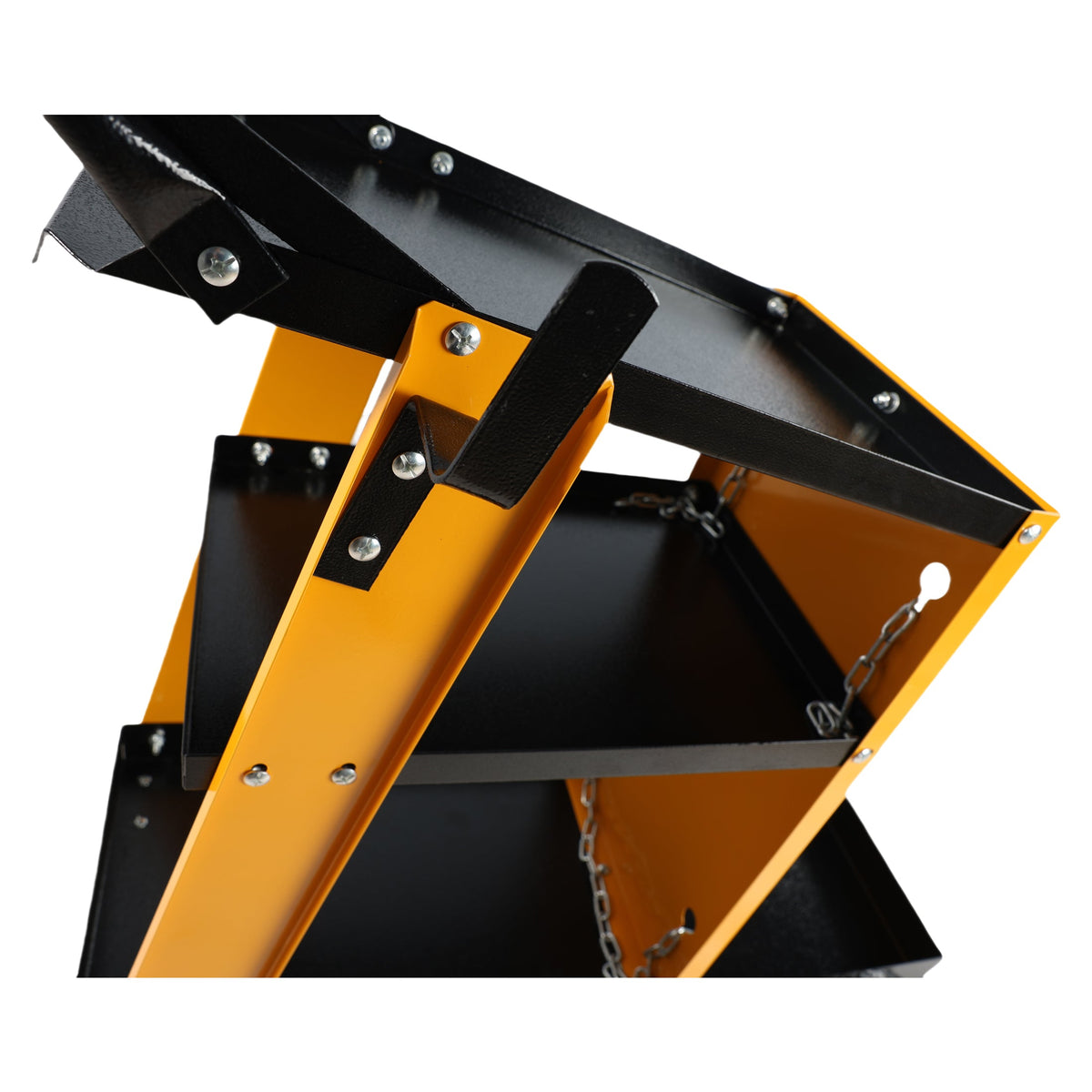 Multi-Function Welder Trolley with 4 Drawers and Safety Chains - Iron