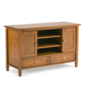 Transitional Style TV Media Stand with Storage - Light Brown, Dark Brown, White