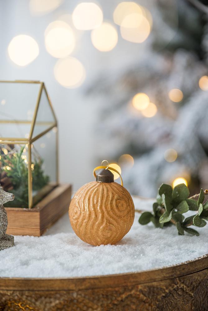 Glass Christmas Ball Ornaments with Decorative Finish - Green, Gold, Red