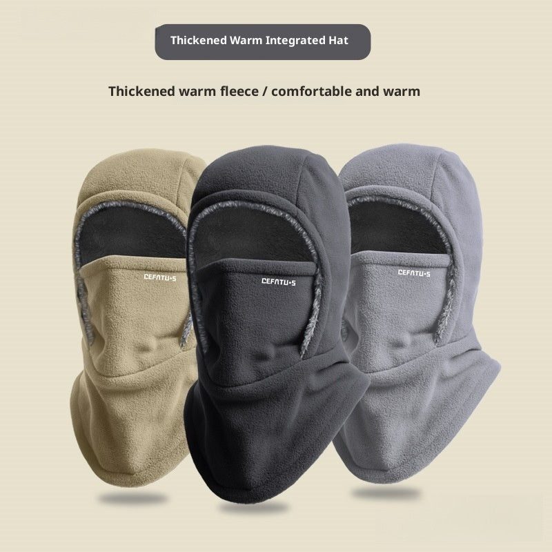 Hat Men's Winter Cycling Warm Artifact Windproof