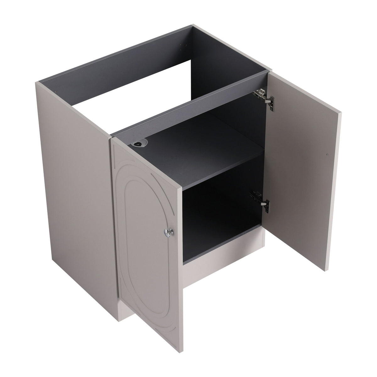 Modern Freestanding Bathroom Vanity with Soft Close Cabinet Doors - Pearl Silver, White, or Dark Green