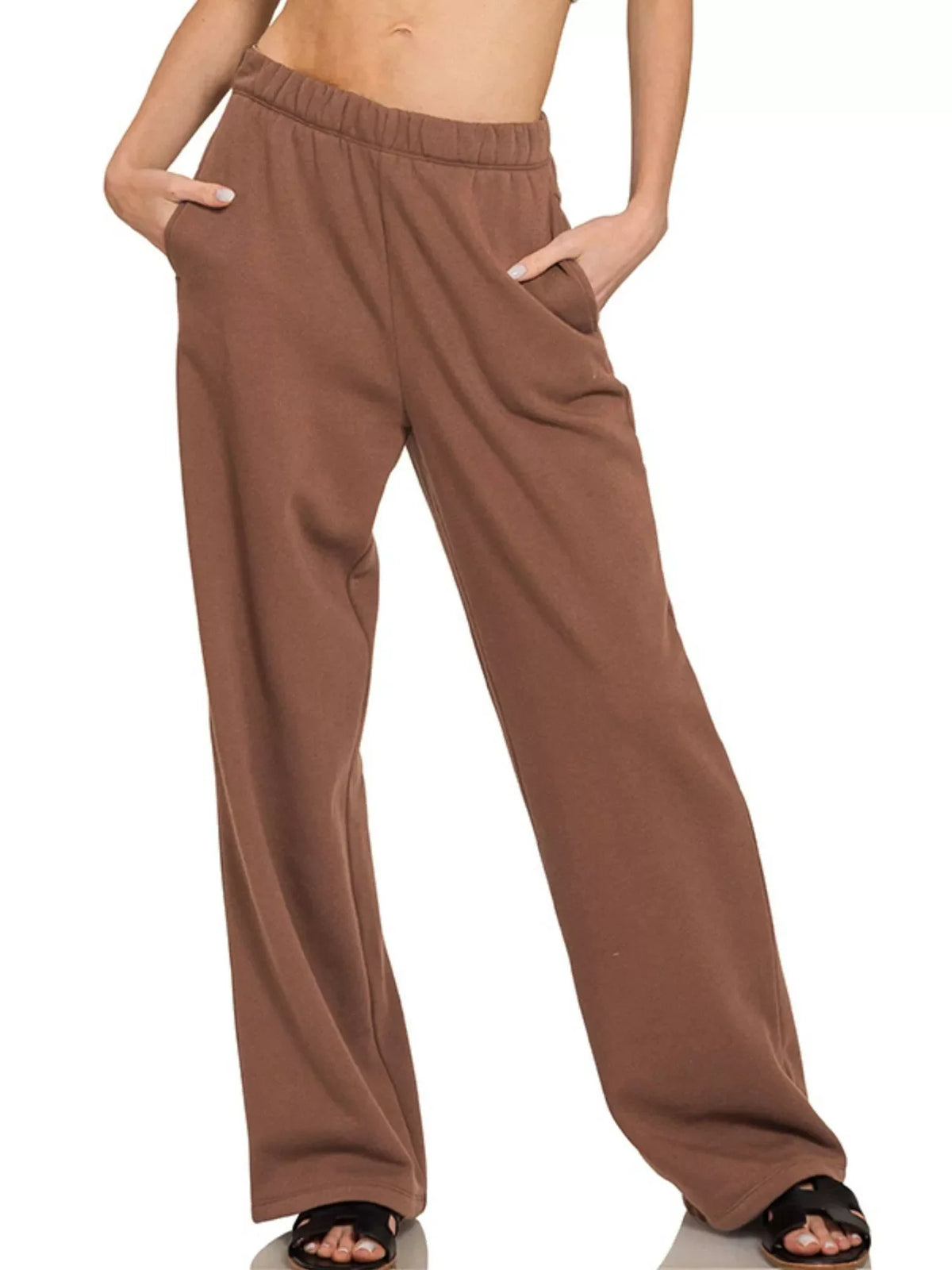 Zenana Fleece Sweatpant with Pockets