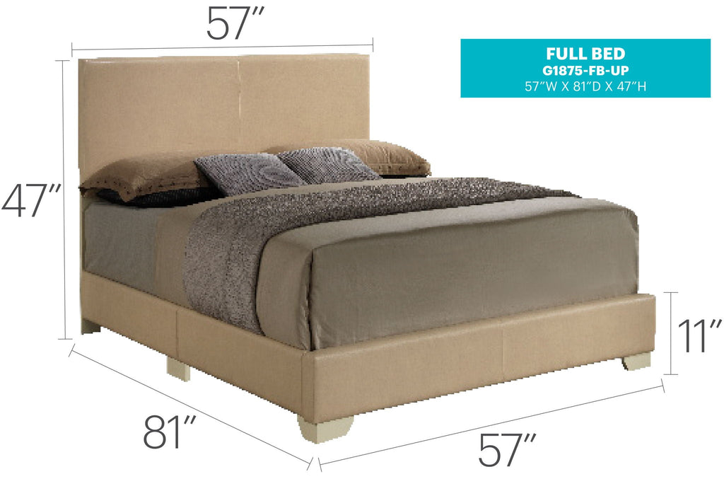 Elegant Platform Bed with Upholstered Finish - Multiple Colors