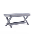 Accent Bench with Piped Cushion and Solid Wood Frame - Multiple Colors