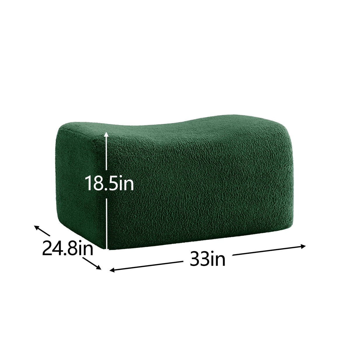 Soft Teddy Fabric Sofa with No Assembly Required - Green or Black