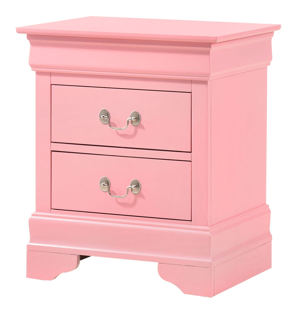 Traditional Style Design Nightstand with Classic Accent - Multiple Colors