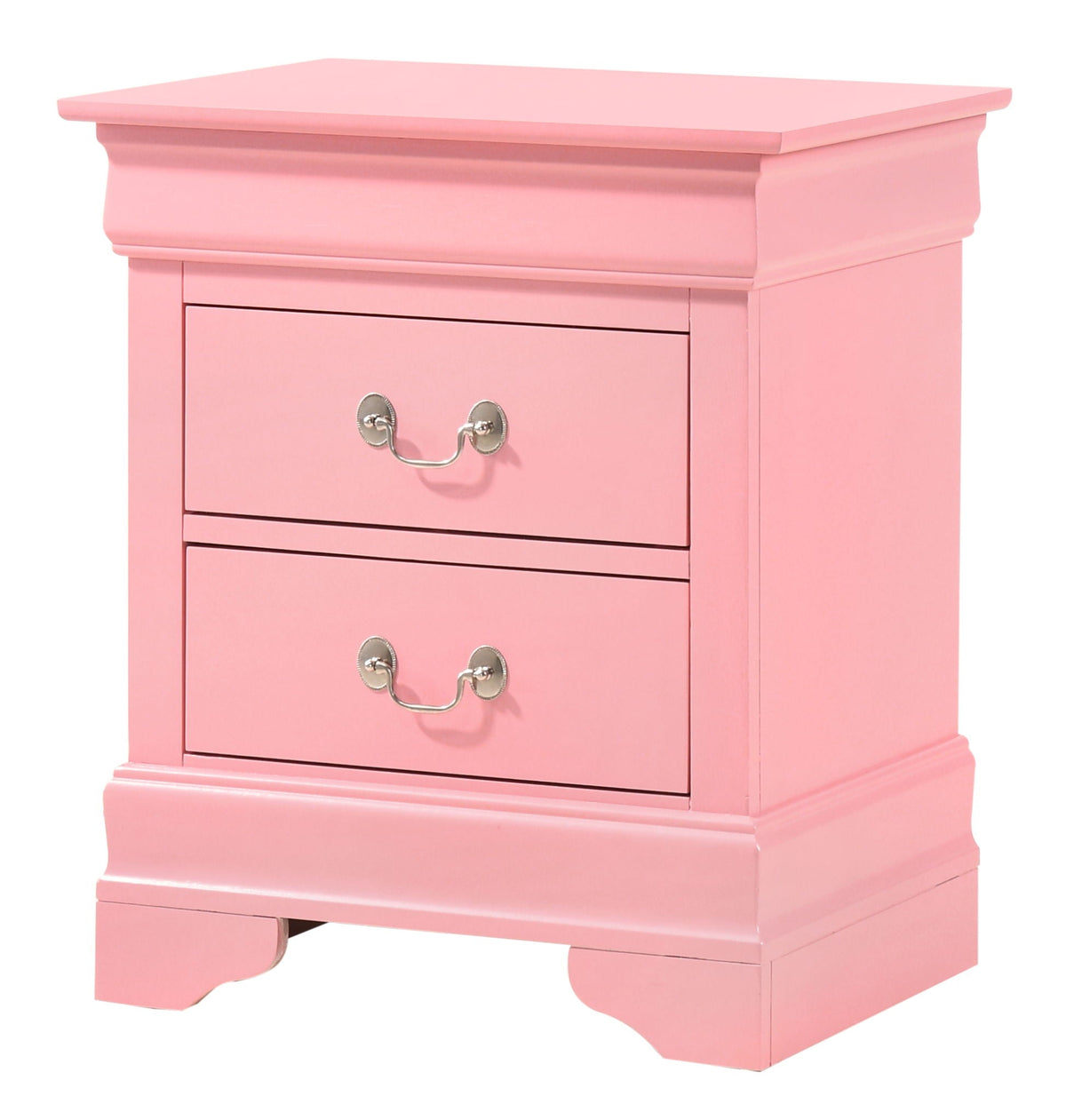 Traditional Style Design Nightstand with Classic Accent - Multiple Colors