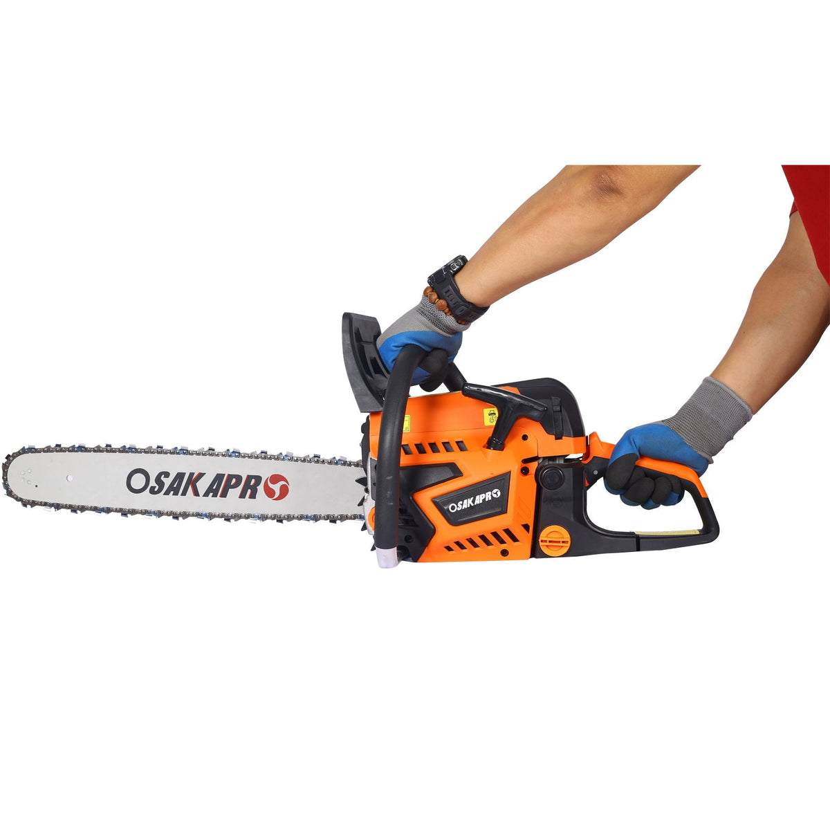 58cc Gasoline Chainsaw with 20-Inch Bar and Anti-Vibration - Orange