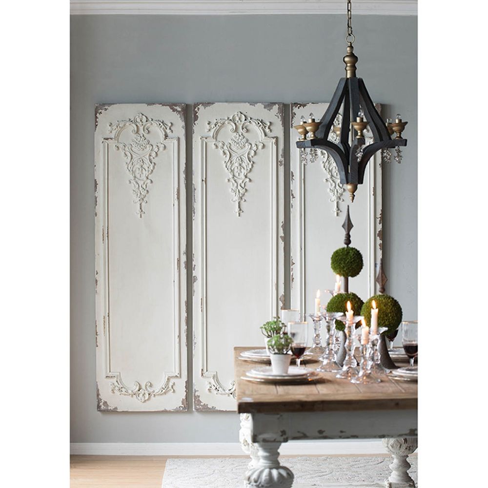Brown and Antique White Dining Table with Double Pedestal - 78.7" Wood Top