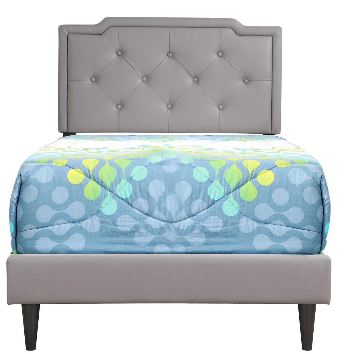 Button Tufted Upholstered Bed with Charming Design - Multiple Colors