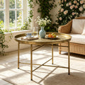Hammered Floral Pattern Center Table