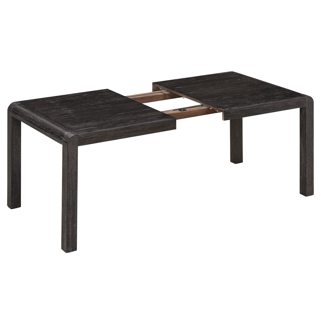 Extendable Dining Table Set with 4 Upholstered Chairs and 1 Bench