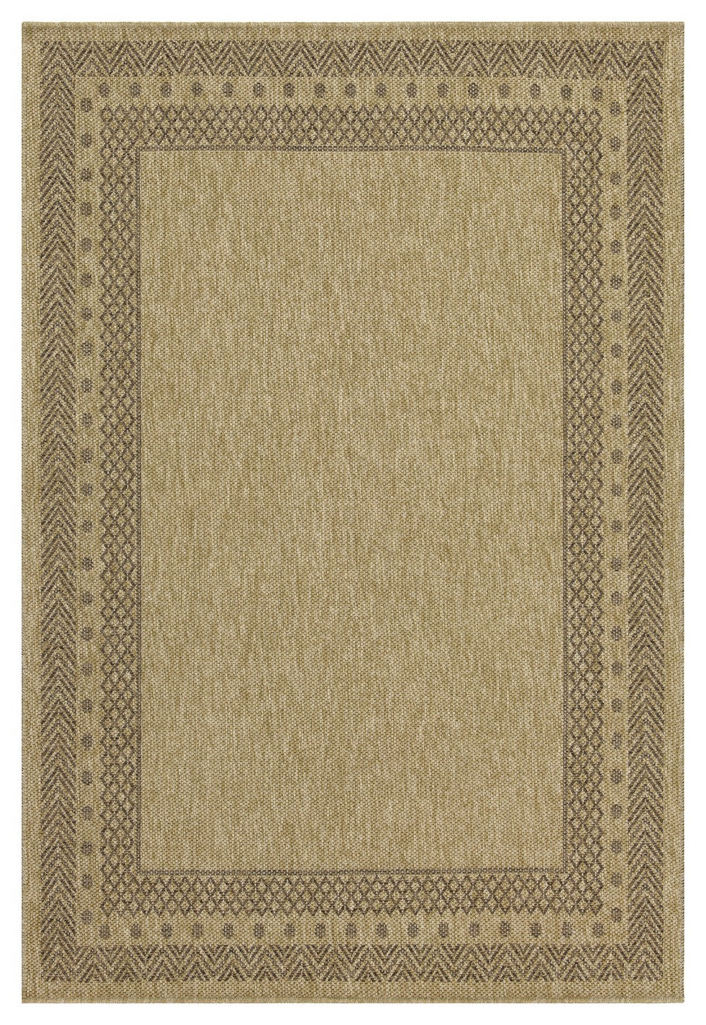 Jute/Mocha Indoor/Outdoor Area Rug with Durable Polypropylene - Earth GC_NTL1007
