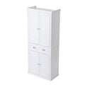 72" Tall Storage Cabinet with Adjustable Shelves | White