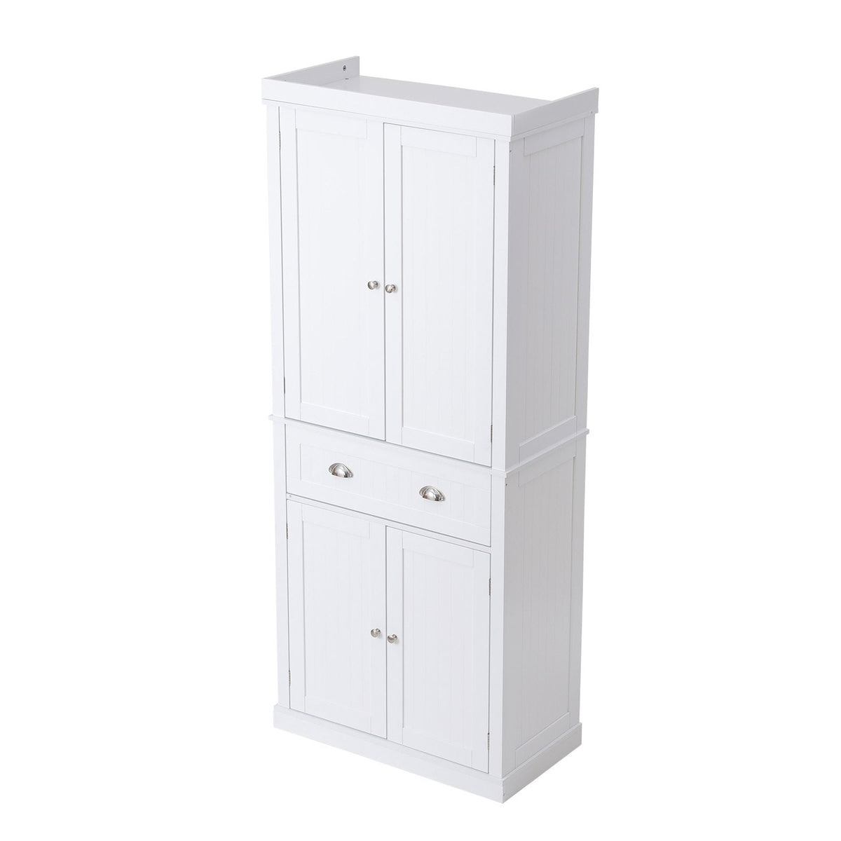 72" Tall Storage Cabinet with Adjustable Shelves | White