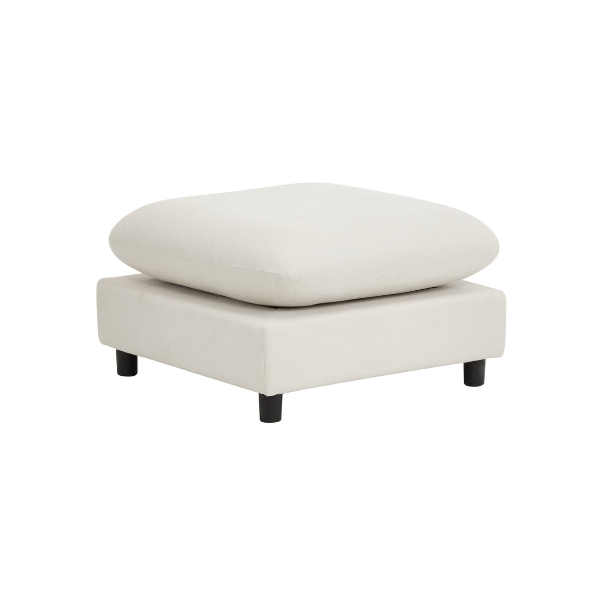L-Shaped Modular Sectional Sofa with Ottoman - White or Nomad