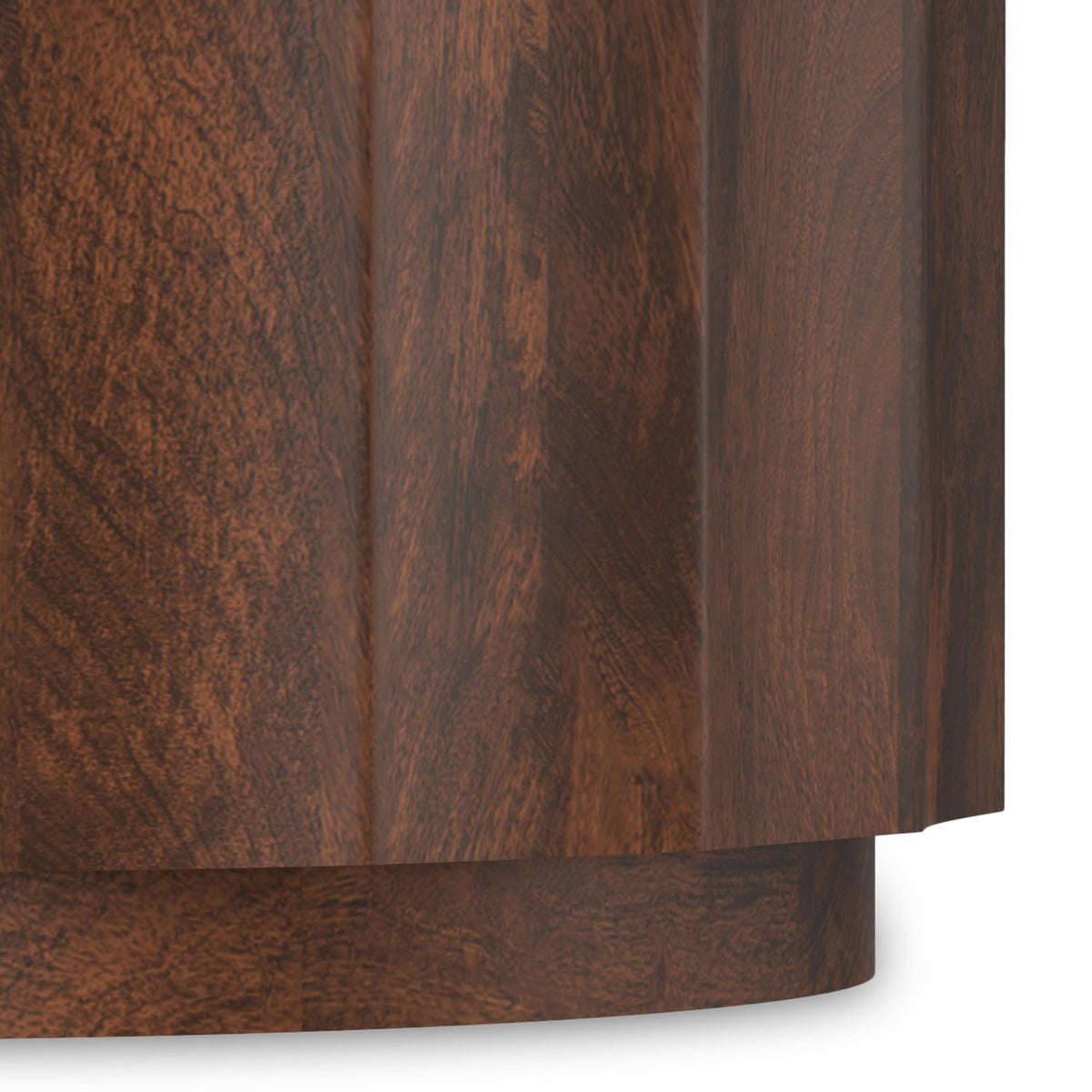 Walnut Brown Coffee Table with Drum Design - Trenton
