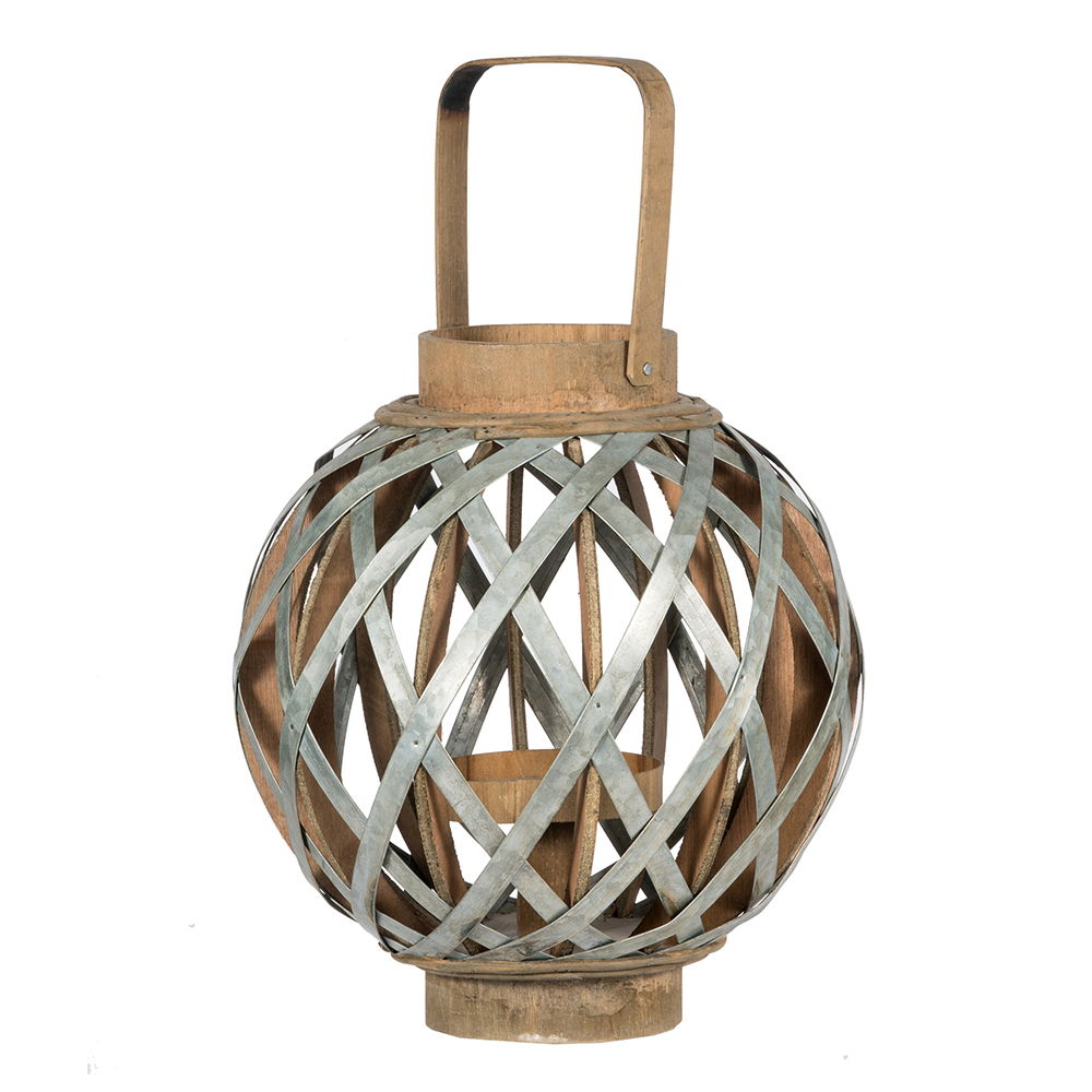 Decorative Lantern With Handle - Silver