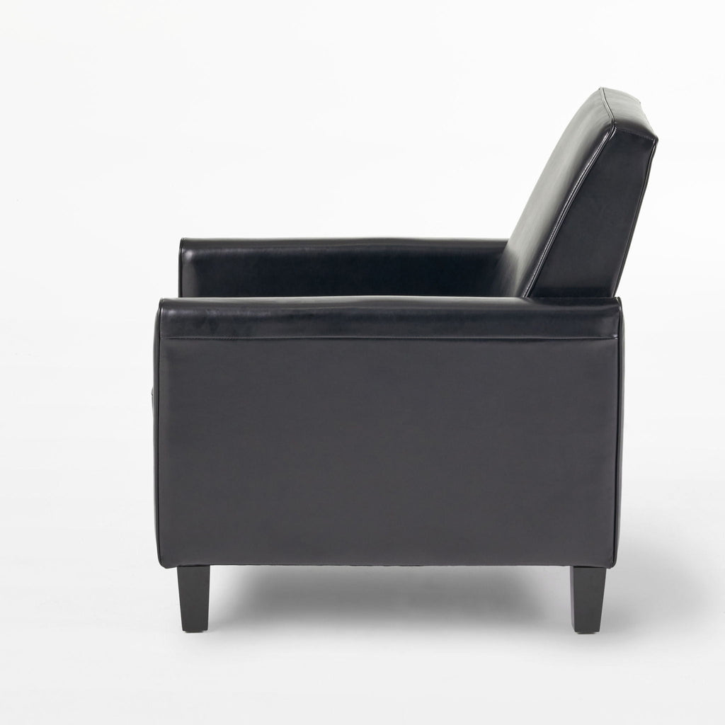 Upholstered Push Back Recliner Chair with Adjustable Recline - Multiple Colors