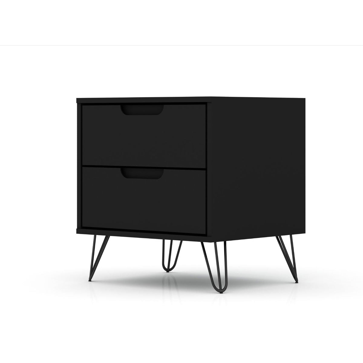 2 Drawer Nightstand with Durable Splayed Legs - Multiple Colors