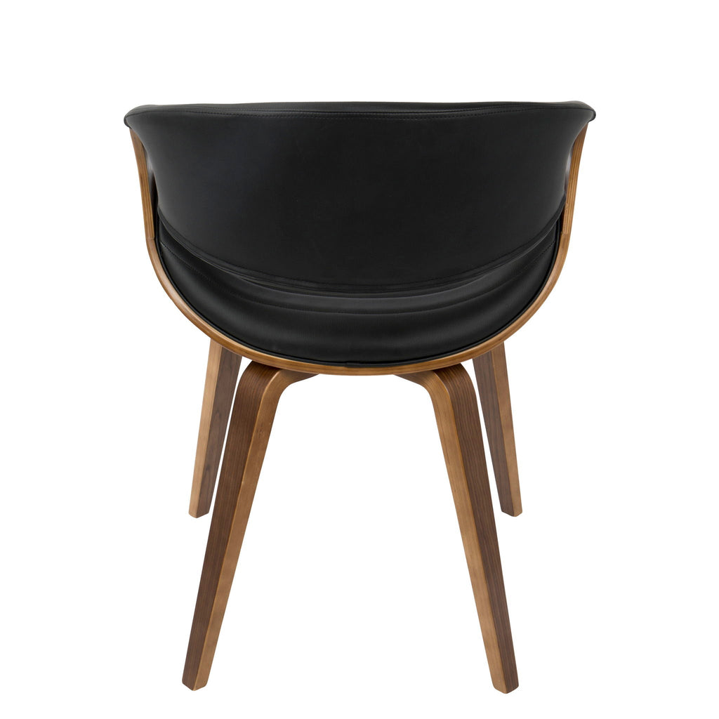 Mid-Century Modern Dining Chair with Bent Wood Legs - Black, Gray, Beige, White