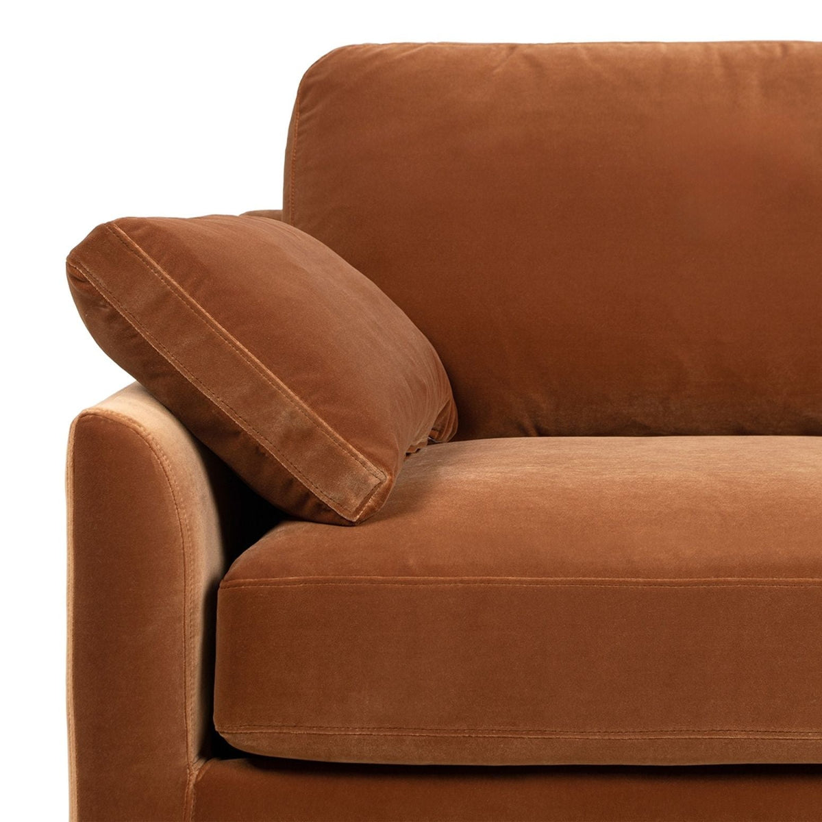 Modern Farmhouse Sofa with Removable Cushions - Dark Green or Orange