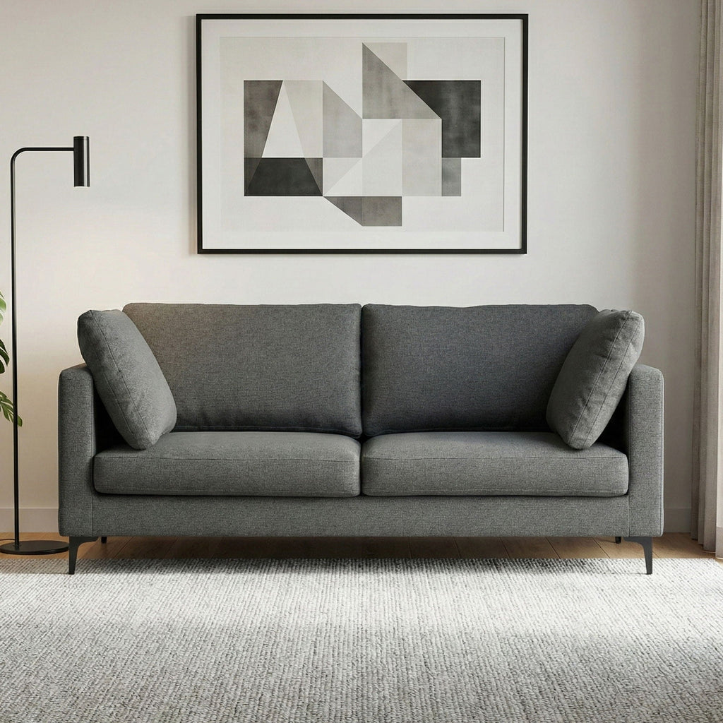 Mid Century Upholstered Sofa with Water-Repellent Fabric - Multiple Colors