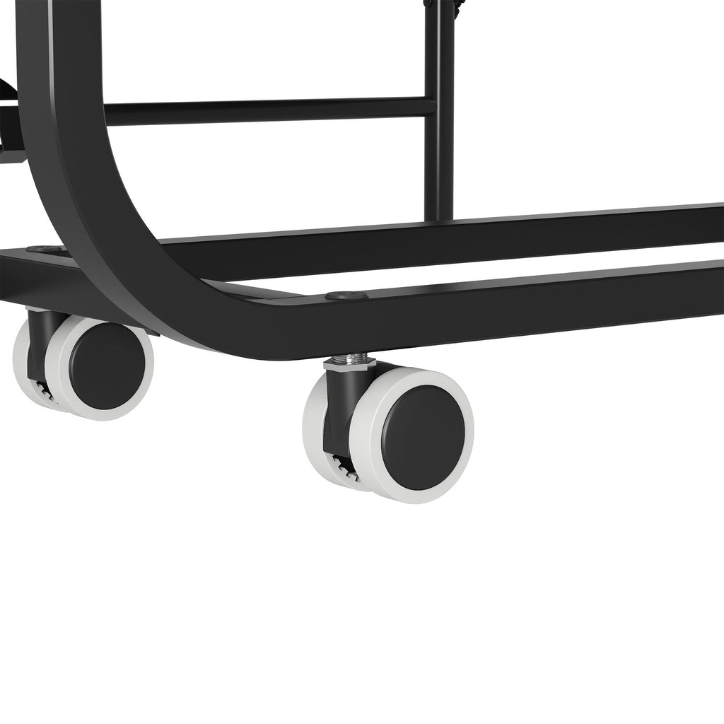 Twin Extra Long Folding Bed for Tall People with Memory Foam Mattress - Black