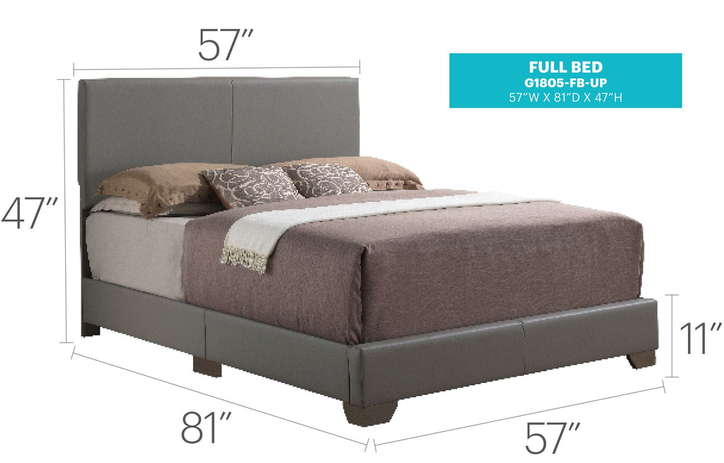 Elegant Platform Bed with Upholstered Finish - Multiple Colors