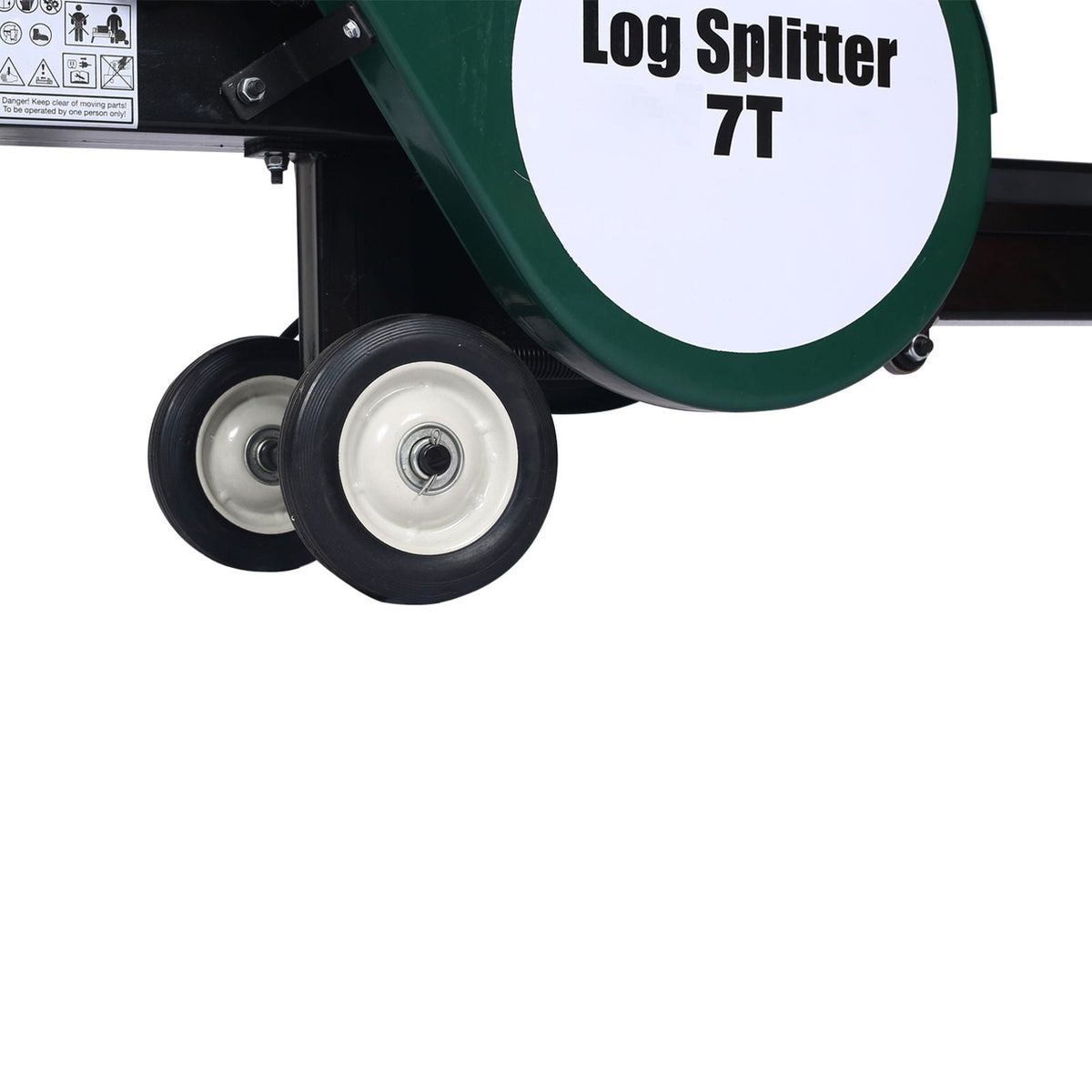 Electric Log Splitter 7 Ton with Double Flywheel - Black