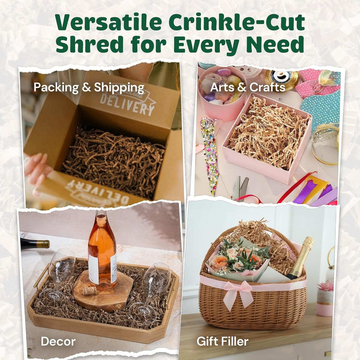 10 LB Kraft Crinkle Paper