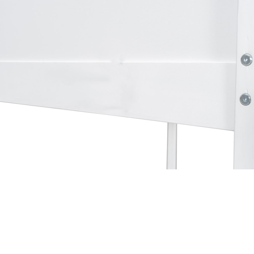 Bunk Bed With Built-In Shelves, Storage Box, LED Light And USB Charging Station