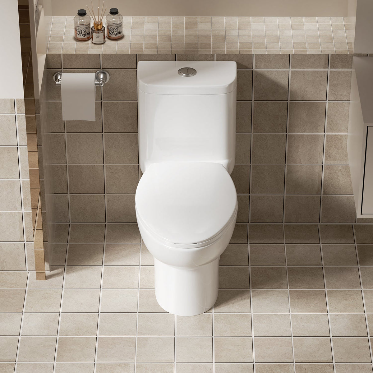 Tornado Flush One-Piece Toilet with Comfort Chair Seat - Gloss White