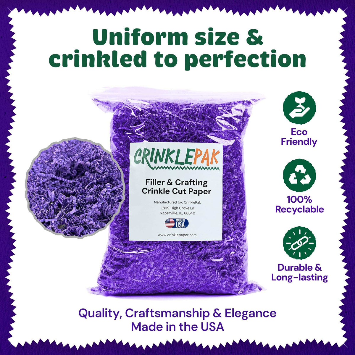 10lb Purple Crinkle Paper