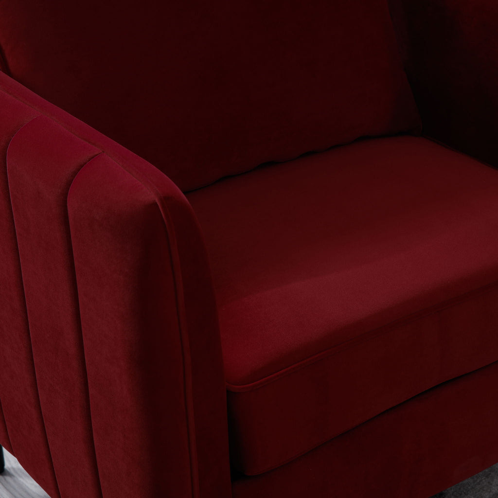 Accent Chair with Removable Pillow - Dark Green or Dark Red