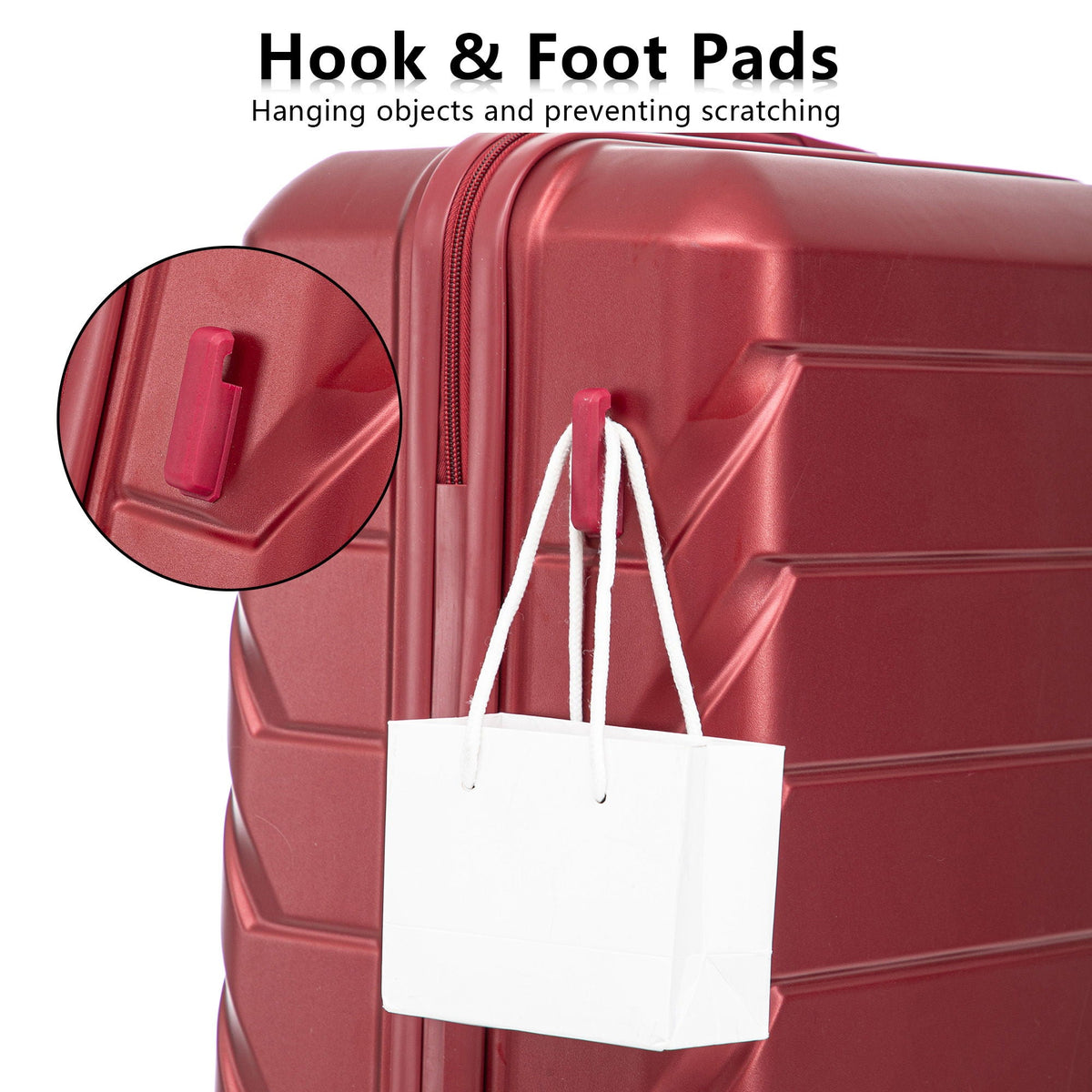 3 Pieces Set Spinner Wheel Luggage With Combination Lock