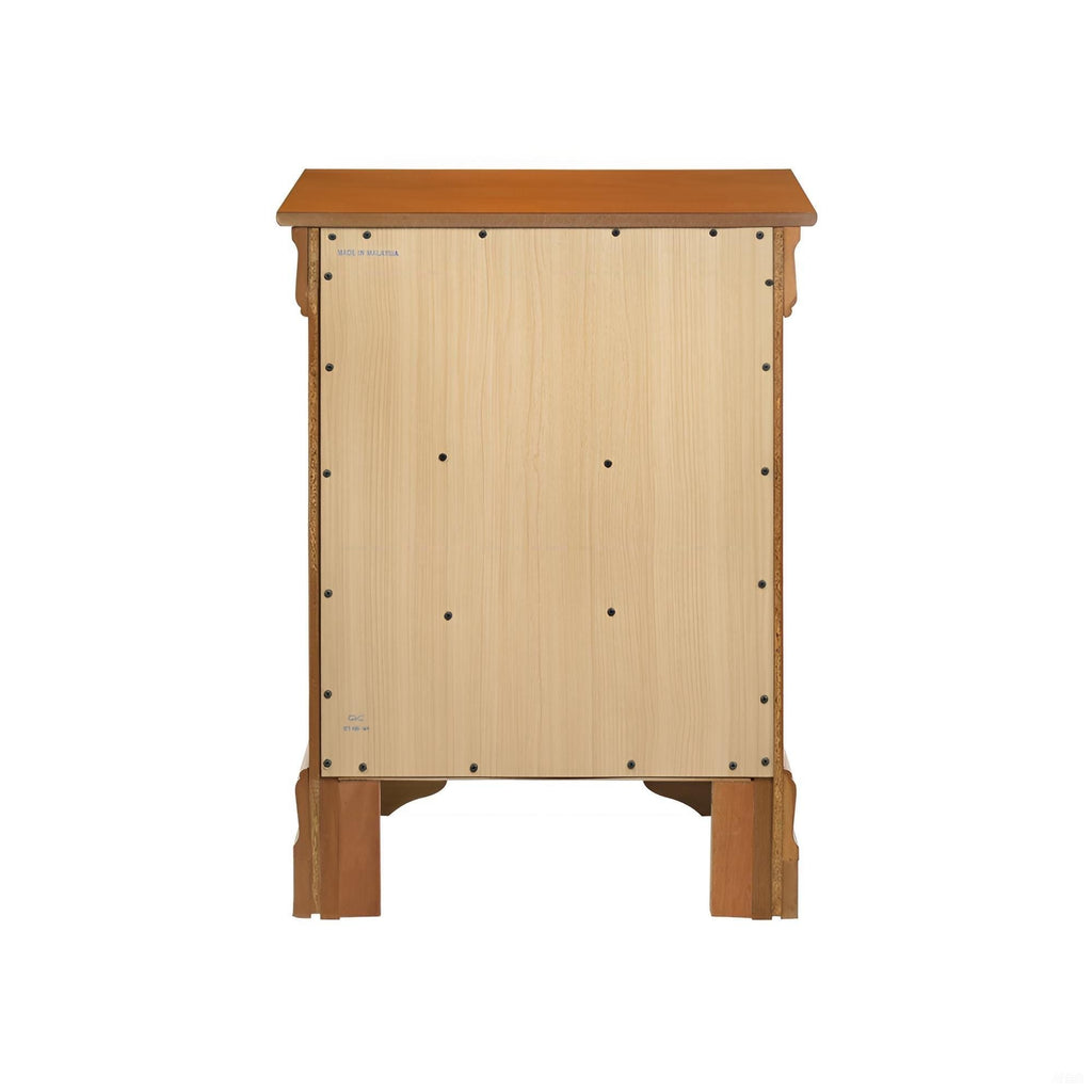 Louis Phillipe Wood Nightstand with Storage Drawers - Multiple Colors